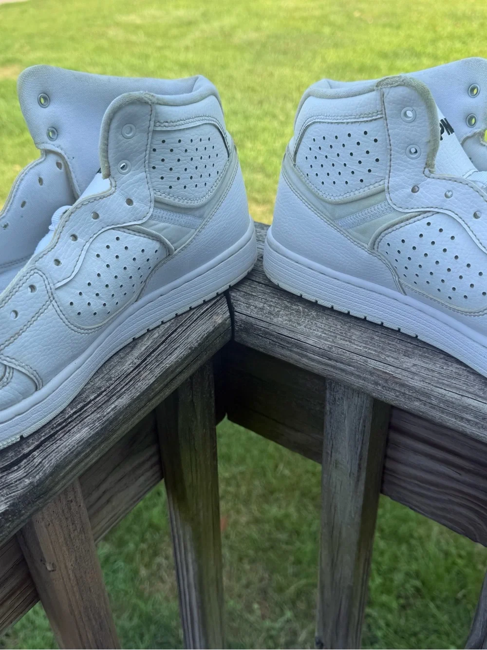 Jordan White High-Top Sneaker Inner Label View